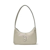 MLB Boston Red Sox Basic Sportive Hobo Bag Nylon Light Beige Nude