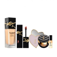 【YSL】官方直營 恆久完美持妝鎖吻彩妝組(午夜粉底+奢華印記鎖吻霧唇釉)