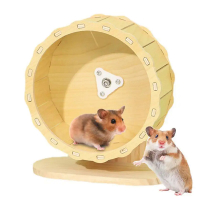 Hedgehog Wheel Silent Hamster Running Wheels Wooden Small Animal Exercise Wheel Accessories Quiet Spinner Hamster Wheels