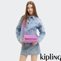 Kipling 粉紫色斜背肩背兩用包-GIPSIE