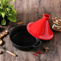 26cm Tagine pot cast iron enamel Pan Gas and induction cooker