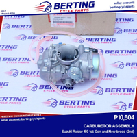 SGP CARBURETOR ASSEMBLY Suzuki Raider 150 1st Gen and New breed (2nd) Genuine 13200-25G11-000