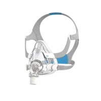 Resmed Airfit F20 full face mask includes frame, headband, and nose pad