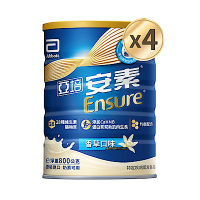【亞培】安素優能基(香草口味)-HMB升級配方x4罐 (800g/罐) (增強體力、HMB、三重優蛋白幫助增肌+護肌)