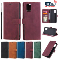 Anti-theft Brush Card Flip Leather Case For Samsung Galaxy A14 A20 A21 A22 A30 A32 A23 A33 A50 A51 A71 A72 A73 5G Cover