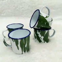 MUG BLIRIK BURIK HIJAU ENAMEL 7CM