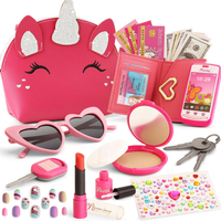 Little Girls Purse Set Kids Play Purse with Pretend Makeup Accessories for Toddlers Girls Age 4-6 3-