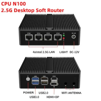 G30M Alder Lake N100 Soft Router 4*2.5G LAN i2226 HD DP Dual Display Mini PC pfSense Firewall Appliance ESXI AES-NI