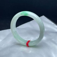 緬甸手鐲白底青翡翠手鐲水潤細膩色澤陽綠高貴優雅釉潔完美大氣