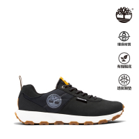 Timberland 男款黑色磨砂革低筒休閒鞋|A5TKV015