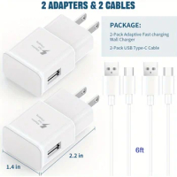 Samsung Charger Fast Charging Cord 4.5ft with USB Wall Charger Block for Samsung Galaxy S10/S10e [2-Pack]