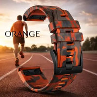 Tali Strap Jam Tangan Garmin Quick Fit 22mm 26mm - Model Style Army CQF KEVIN 26mm orange