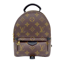 【二手名牌BRAND OFF】LOUIS VUITTON LV 路易威登 棕色 原花帆布 Palm Springs Mini 後背包 M44873