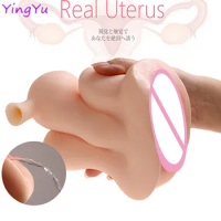 New Design Male Masturbation Cup Silicone Vagina Female Uterus Sex Doll Women Pussy Anal Bladder Pee out Doll Adult Supplier