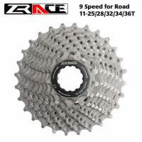 ZRACE Bicycle Cassette 9 Speed Road / MTB Bike Freewheel 11-25T / 28T / 32T / 34T / 36T, Compatible with Alivio / Acera / SORA