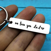 We Love You Dad Keychain Jewelry Gift Idea for Dad Father's Day Gift Dad Birthday Christmas Gift