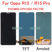 6.28 Inch AMOLED / TFT For Oppo R15 CPH1835 LCD Display Touch Screen Digitizer Assembly Replacement For Oppo R15 Pro CPH1833