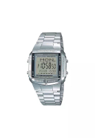 Casio Watches Men's Digital Watch DB-360-1A Data Bank Silver Stainless Steel Band Watch for Men