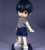 【現貨】OB11娃衣 12分 bjd 娃娃 whycat高腰牛仔短褲套裝 DRB005