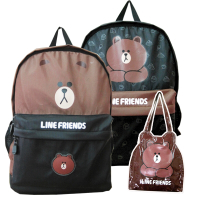 LINE FRIENDS 熊大休閒後背包(1+1)輕質造型袋