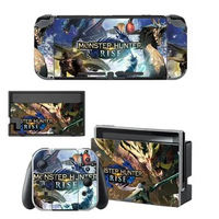 Monster Hunter Rise Screen Protector Sticker Skin for Nintendo Switch Console Dock Charger Stand Holder Joycon Controller Skin