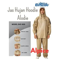 Jas Hujan Jaket Hoodie Celana Alodie Elmondo Krem,Hoodie