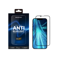 【MAGEASY】iPhone 14 Plus/13 Pro Max 6.7吋 VETRO BLUELIGHT 抗藍光鋼化玻璃保護膜(高畫質 防碎邊)