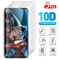 5Pcs Tempered Glass for Xiaomi Poco X5 X5 Pro Protector Protective Films for Poco X4 X3 Pro X4 X3 GT X3 NFC X2 Phones Clear
