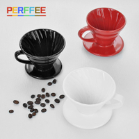 【2023】Ceramic Coffee Dripper Pour Over Coffee Maker V Shape Drip Coffee Filter Classic Color White Black Red Brown V01 V02