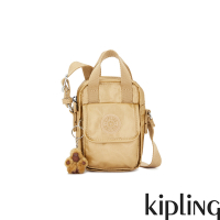 Kipling 金屬古銅色掀蓋前袋手機包-DALYA