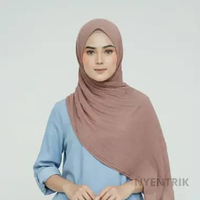 NYENTRIK Hijab Kerudung Pashmina Plisket Padi Jilbab Pasmina Ceruty Babydoll NYK-4423 Semua Ukuran M