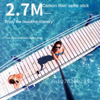 Carbon Fiber Selfie Stick for Gopro11/Insta360 Camera Extension Rod by TELESIN Second Generation