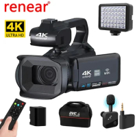 4K Camera 30FPS Camcorder Professional Vlog Streaming Camcorder Recording 64MP WIFI 18X Zoom Film Cameras Ultra HD Video Cameras
