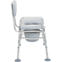 Transfer Bench Commode Chair for Toilet with Padded Seat 2-in-1 Commode-Transfer Bench Adjustable Weight Capacity 400 Lbs