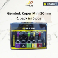 BRABUS Gembok Koper Mini 20mm Warna Warni Isi 5 Set dengan 2 Anak Kunci Setiap Warna Cocok untuk Kop