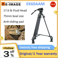 E-Image EK60AAM Fluid Drag Video Head and Tripod Sliding Balance Plate Spring-Loaded Counterbalance 