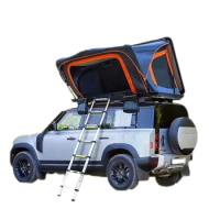 Gas strut hard shell car camp roof top tent Aluminum Pull Out Roof Top Tent 4X4 Car Roof Tent With Car Side Awning