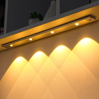 LED Night Light USB Rechargeable Lamp Motion Sensor Led Light For Kitchen Wardrobe Cabinet Lighting 20cm/30cm/40cm Aluminum LEDs