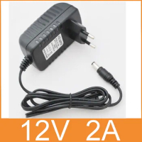 1PCS High quality 12V 2A AC 100V-240V Converter Switching power adapter DC 2000mA Supply EU Plug DC 5.5mm x 2.1mm-2.5mm