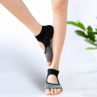 Non-slip Yoga Socks Women Toeless Anti-skid Pilates Shoes Woman