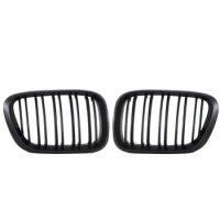 1pair Matte Black Front Kidney Grilles for BMW X5 E53 3.0 4.4 4.6 4.8 99-03 Car Front Bumper Grille for Modification Car Styling