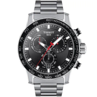 【TISSOT 天梭 官方授權】SUPERSPORT CHRONO 三眼計時手錶-45.5mm 畢業 禮物(T1256171105100)