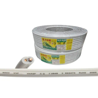【Tai Sun 大山】20米 大山牌 零售 白扁線 2.0mm 2C 2芯(電線 電纜 電源線)