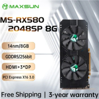 MAXSUN Graphics Card RX580 2048SP 8G AMD GPU RX550 Transformers 4G GDDR5 14nm Video Cards For Desktop Gaming Computer GPU NEW