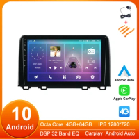 10'' Android 10 Car multimedia Player Stereo Radio for 2017-2020 Honda CRV Navigation Bluetooth DSP IPS USB MP3 Carplay 4G