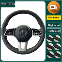 Braid Car Steering Wheel Cover For Mercedes-Benz GLA CLA GLE E200L C200L C200 C250 C300 Z4 G29 G16 Steering Wrap Car Accessories