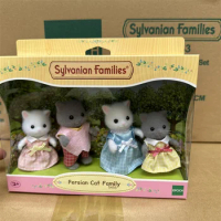 Genuine Sylvanian Families forest blind bag doll clothes Villa capsule toy furniture Persian cat family
