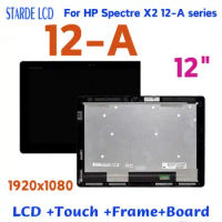 12" Original For HP Spectre X2 12-A 12 A 12-A Series LCD Display Touch Screen Digitizer LCD Assembly with Frame and Small Board