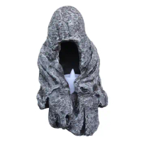 Delicate Electronic Eco-friendly Halloween Statue Halloween Sitting Witch Soul Ghoul Resin Sculpture Figure Lawn Lamp