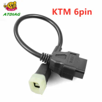 OBD2 16pin Convert 6Pin Cord for KTM 6 Pin To Obd 16 Pin Adapter for TuneECU Software To Motorcycle Motorbikes ECU 6pin Cable
